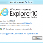 Windows Internet Explorer 10 Consumer Previewの様々な画面１