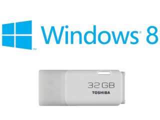 Windows 8 Logo with Toshiba USB Drive